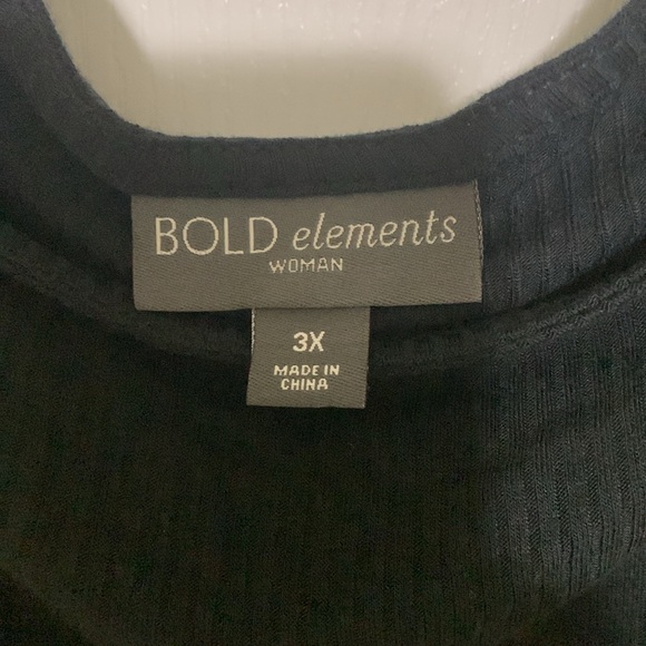 BOLD elements Black Ribbed Top - Picture 2 of 7